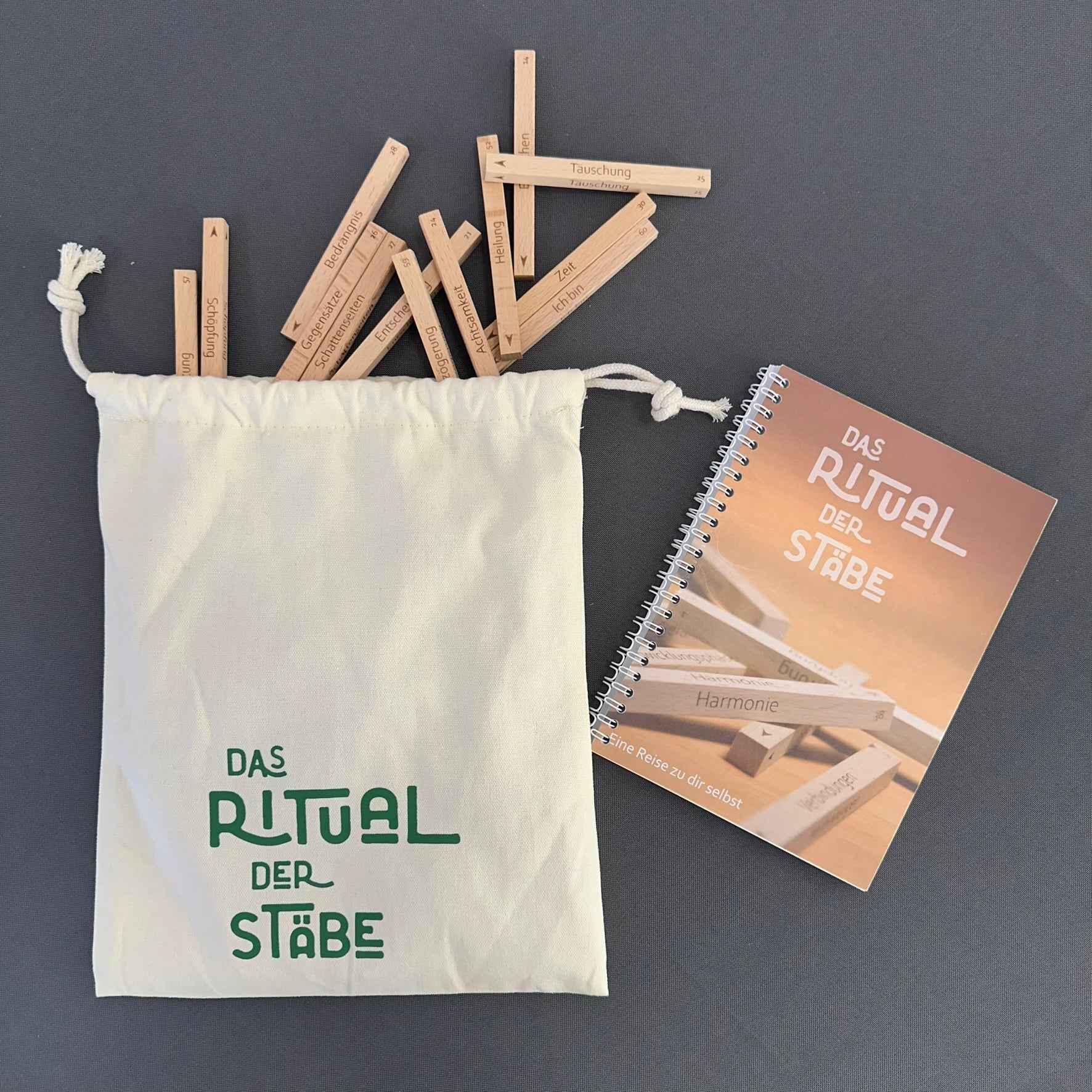 &quot;Das Ritual der Stäbe&quot; Set in Buche (Kopie)