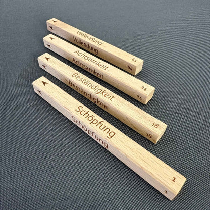 &quot;Das Ritual der Stäbe&quot; Set in Buche (Kopie)