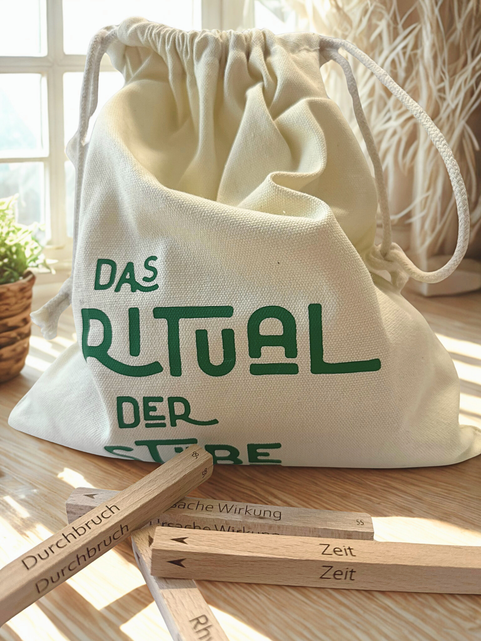 &quot;Das Ritual der Stäbe&quot; Set in Buche (Kopie)