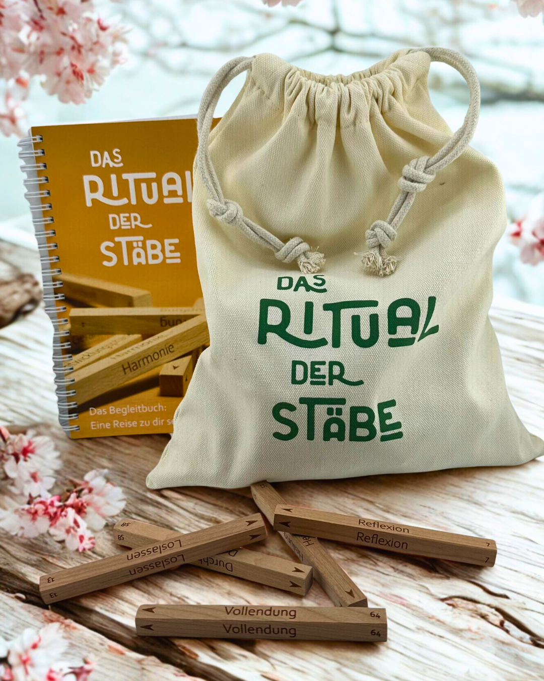 "Das Ritual der Stäbe" Set in Kirsche